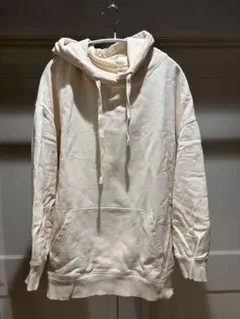ユニクロ スウェットオーバーサイズプルパーカ オフホワイト XXL