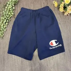Champion ハーフパンツ ショートパンツ ネイビー Mサイズ ロゴプリント