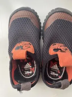 adidas ミッキーマウス スニーカー 6K 黒/オレンジ