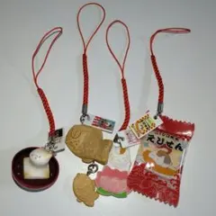 夏目友人帳 ニャンコ先生 和菓子ストラップ Part2 たい焼き えびせん など