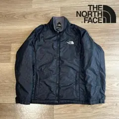 ノースフェイス 中綿ジャケット レディースL ブラック黒 透かし総柄 美品