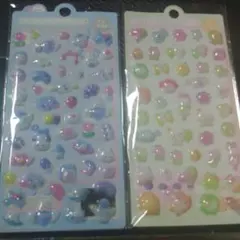 パステルカラー 3Dステッカー