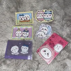 ちいかわ ダイカットステッカー キラキラクリアカード シール ハチワレ モモンガ