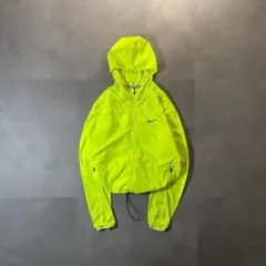 00s NIKE archive shell jacket 蛍光 ドローコード