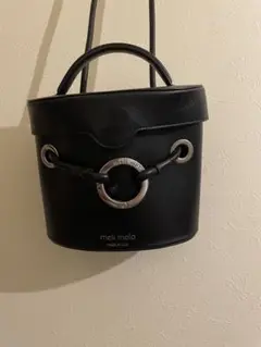 美品 meli melo メリメロ シボ革 レザー ハンド・ショルダーバッグ MELI MELO メリ・メロ ハンドバッグ Ortensia ペブルドレザー