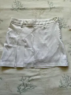 【adidas】ゴルフ用ホワイト プリーツ付きスカートM