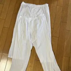 ホワイト白ステテコ Lサイズ介護涼しいサッカ生地新品に近い