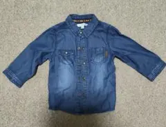 vertbaudet　ヴェルボデ　ネイビー　長袖シャツ　アウター　74cm