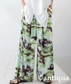 antiqua アート柄ワイドパンツ　¥4,950