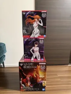 エヴァンゲリオン　一番くじ　アスカ・マリ・新2号機 フィギュア セット
