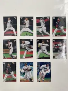 【目立つ傷や汚れなし】プロ野球チップスカード　侍ジャパン