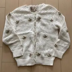 familiar☆Peter Rabbit 花柄刺繍 カーディガン