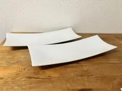 陶器製長方形皿2枚セット