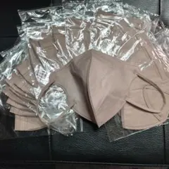 〈個包装〉不織布立体マスク20枚同色