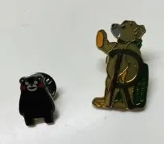 くまモンとクマのシルエットピンバッジセット