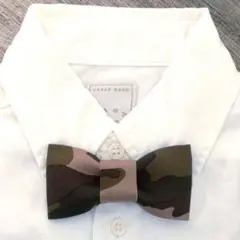 【№2756】蝶ネクタイ キッズ ブラウン カモフラ柄