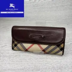 レア BURBERRY バーバリー 長財布 チェック柄 レザー 箱付き - メルカリ