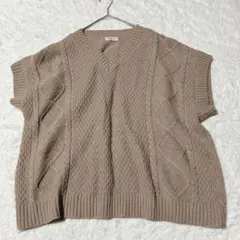 【Samansa Mos2】サマンサモスモス◇ニットベスト(F)ベージュ