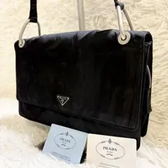 PRADA オールドプラダ ショルダーバッグ VA0277オールレザー 三角ロゴ