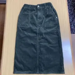 イッカ　コーデュロイ　タイトスカート　M グリーン系