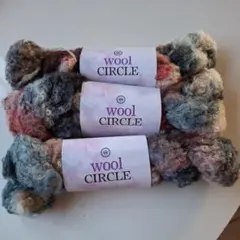 wool CIRCLE マルチカラーウール糸　3カセ