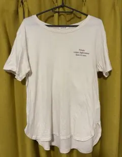 【古着】LEPSIM Tシャツ Fサイズ クリーム ロゴT