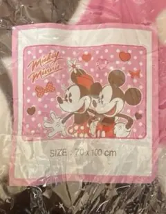 新品未使用タグ付未開封 ミッキー＆ミニーマウス フリース ブランケット（膝掛け）