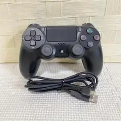 PS4 コントローラー デュアルショック4 ブラック USB付 動作OK 075