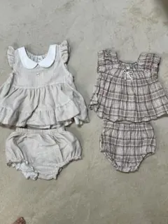 80 ノースリーブ　セットアップ　女の子 2点セット 春夏