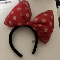 Disney Minnie Mouse カチューシャ 赤 水玉