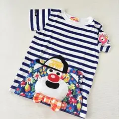 美品 JAM ★ くまてん ボーダー Tシャツ 立体キャラクターワッペン 110のサムネイル