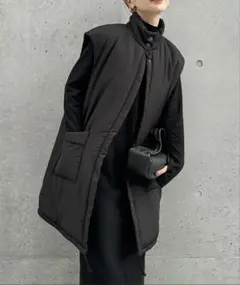 中綿スタンドカラーオーバーベスト　select MOCA by son