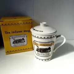 【希少・非売品】ココス 蓋付きマグカップ 茶こし付き 未使用品　おまけ付き