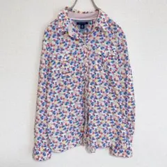 トミーヒルフィガー【L】シャツ レギュラーカラー 花柄 カラフル インポートのサムネイル