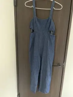 デニムカットアウトサロペットMサイズ
