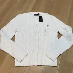 【新品タグ付き】ラルフローレン　サマーケーブルニットボタンカーディガンLサイズのサムネイル