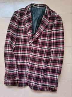 完売品/希少】ZARA タータンチェック チェスターコート ウール混 赤 L
