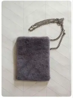 ★最終値下げ・未使用・WEGO★チェーン　ファー　ショルダーバッグ　グレー