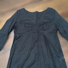 COMME CA ISM ドット柄長袖シャツМサイズ