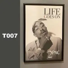 【額付き】A4ポスター 2pac Tupac shakur thug life