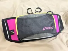 asics ランニング用ポーチ 黒/ピンク