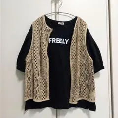 SM2 サマンサモスモス★レースベスト&パフスリーブTシャツ