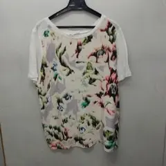 ZARA 柄カットソー L サイズ