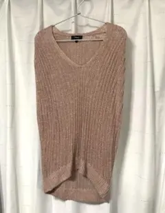 Theory Vネック ピンクマルチカラーニットベスト 未着用S