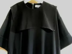 ENFOLDブラックジョーゼットワンピース