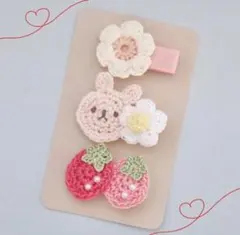 ୨୧ヘアクリップセットA-5୨୧ベビー&キッズ⑅﻿ハンドメイド 