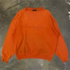 ★Christian Dior スウェット トレーナー ロゴ刺繍 Ｌ オレンジのサムネイル
