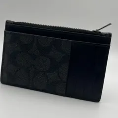 コーチ COACH フラグメントケース シグネチャー ブラック レザー
