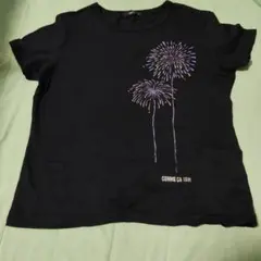 COMME CA ISM 半袖 Tシャツ ブラック 花火柄 サイズMのサムネイル
