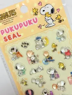 スヌーピー ぷくぷくシール PEANUTSピーナッツアルファベットA